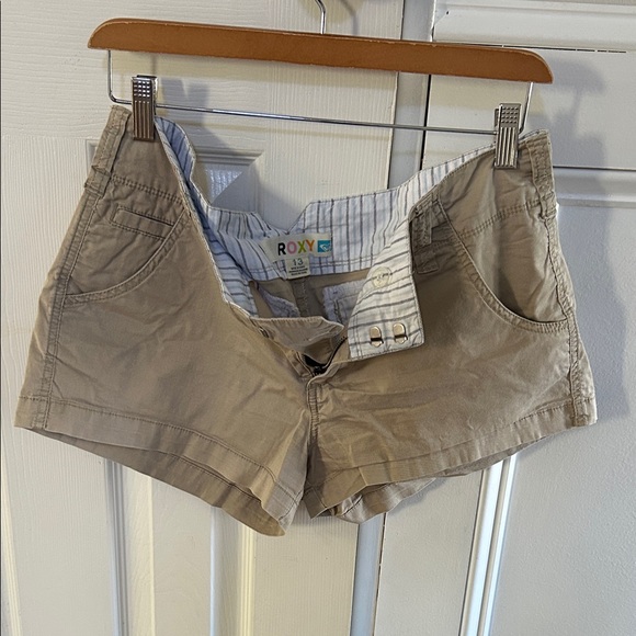 Roxy Women's High Waist Beige Shorts - Picture 1 of 4